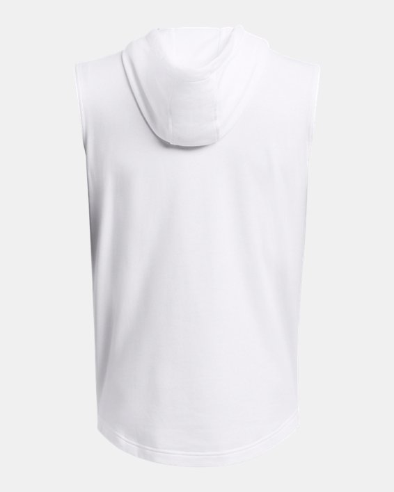 Men's Project Rock Fleece Payoff Sleeveless Hoodie in White image number 3